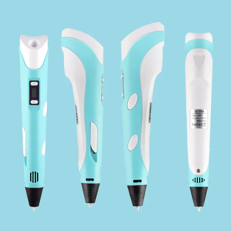 3D Printing Pen 2023 New 3D Pen with PLA Filament for Children Kids Creative DIY Pens Child's Birthday Gift Christmas