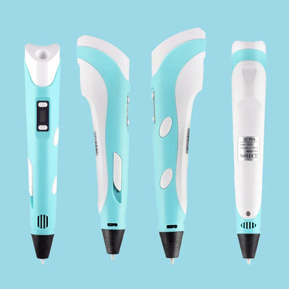 3D Printing Pen 2023 New 3D Pen with PLA Filament for Children Kids Creative DIY Pens Child's Birthday Gift Christmas