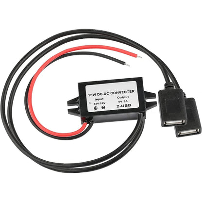 12V/24V to 5V 3A Power Adapter Converter DC-DC Step Down Module USB-A Female/Type C/dual USB/open Wire Connector Waterproof CE