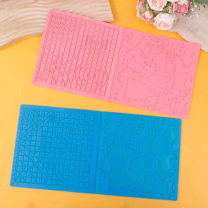 3D Printing Pen Silicone Mat DIY Creative Drawing Template Pad With Heat-proof Finger Sleeve Art Tools Christmas Gift For Kids