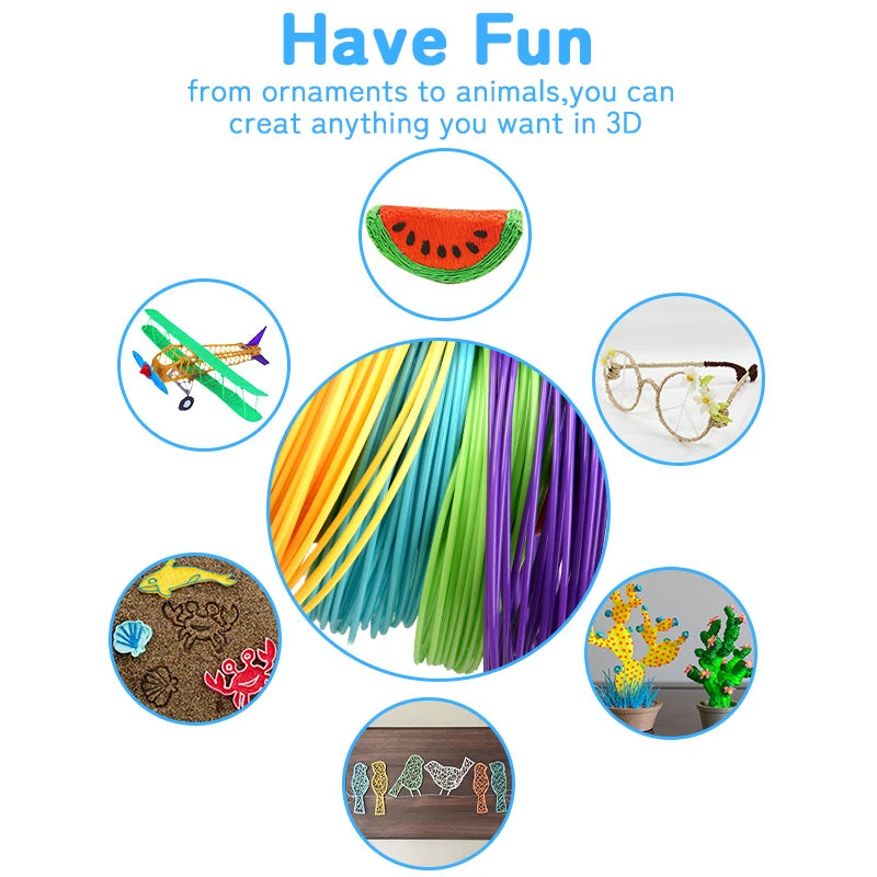NEW 3D Printing Pen 3d Pen Set LCD Display with PLA Filament for Kids Chidren Child's Birthday Christmas Creative DIY Gift