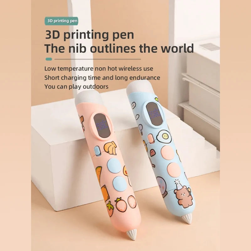 DIY 3D Pen Printing Pen 3D Print for Kids Low Temperature With Free PCL Filament Smart Toys Gift for boys and girls