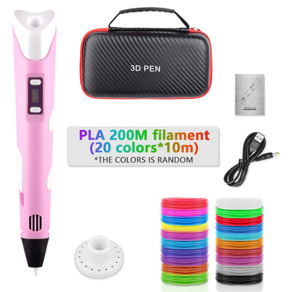 3D Printing Pen 2023 New 3D Pen with PLA Filament for Children Kids Creative DIY Pens Child's Birthday Gift Christmas