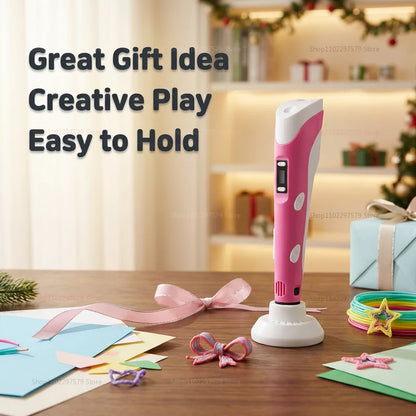3D Pen Set 3d Printing Pen Drawing Pencil DIY Pens PLA Filament Birthday Christmas Gift For Kids Children Graffti with Charger
