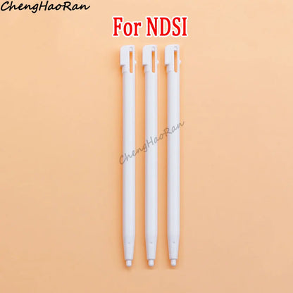 3 Pcs White Metal Retractable Pen & Plastic Pen For New 3DS XL LL/New 2DS LL XL /NDSL NDS Lite NDSi NDS Wii U 2DS 3DS Stylus Pen