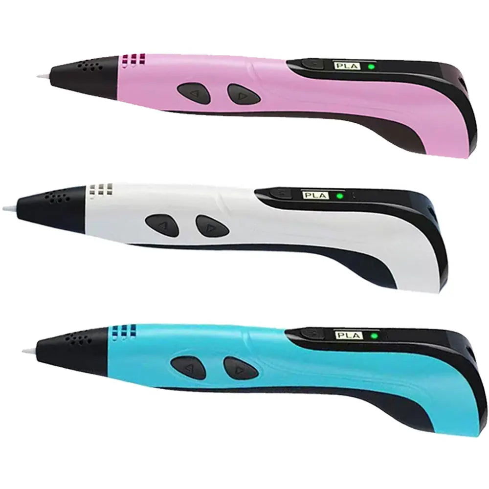 2026 3D Pen Set for Children 3D Printing Pen with LED Screen 200M PLA Power Adapter Travel Box Christmas Birthday Gift for Kids