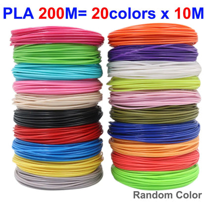 3D Pen Consumables PLA Filament Diameter 1.75mm Color 3D Pen Printing Material 20/30 Colors, 90M 150M 200M, Smokeless,Odorless