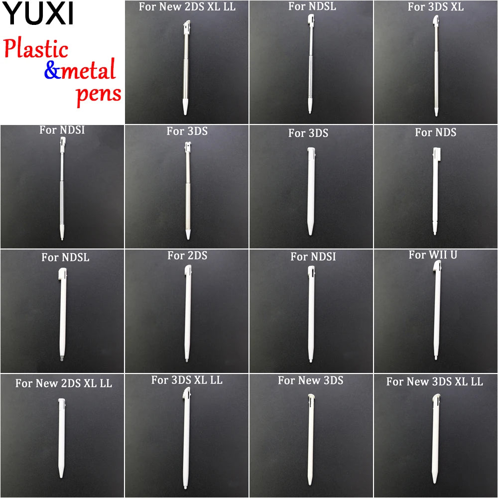 Metal Adjustable Stylus Pens For New 3DS XL LL/2DS LL XL NDSL DS Lite NDSi NDS Wii U 2DS 3DS Plastic Stylus Touch Pen