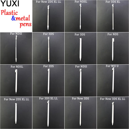 Metal Adjustable Stylus Pens For New 3DS XL LL/2DS LL XL NDSL DS Lite NDSi NDS Wii U 2DS 3DS Plastic Stylus Touch Pen